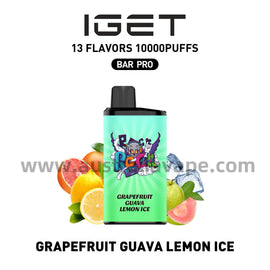 IGET Bar Pro Disposable Vape 10000 Puffs - Grape Fruit Guava Lemon Ice