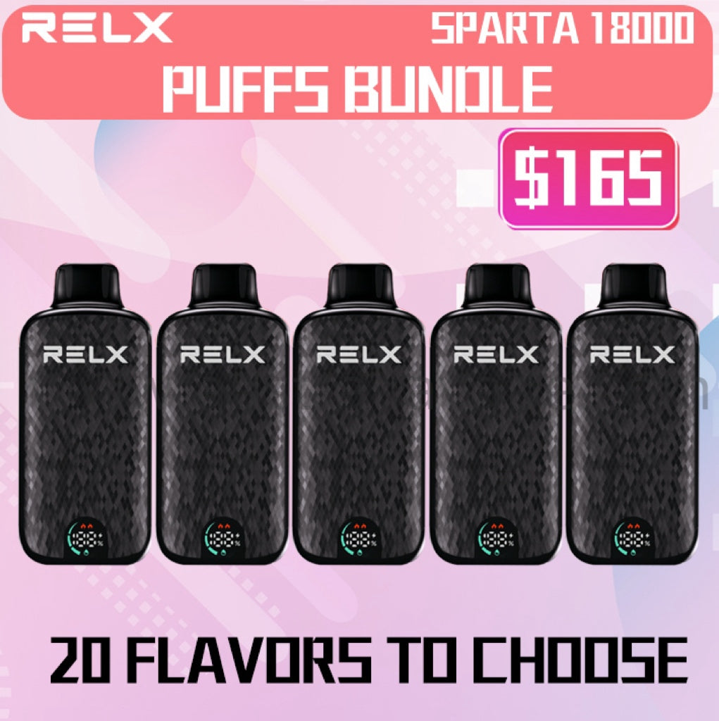 5 x Relx Sparta 18000 Puffs