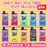 10 x IGET Bar Pro10000 Puffs Bundle