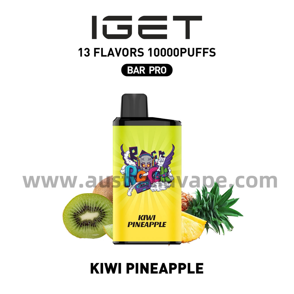 IGET Bar Pro Disposable Vape 10000 Puffs - Kiwi Pineapple
