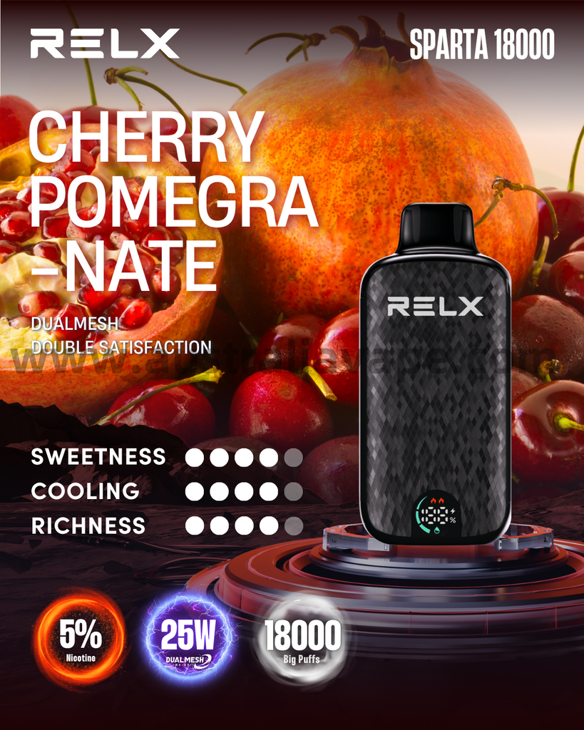 Relx SPARTA 18000 Puffs-Cherry Pomegranate