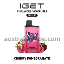 Load image into Gallery viewer, IGET Bar Pro Disposable Vape 10000 Puffs - Cherry Pomegranate